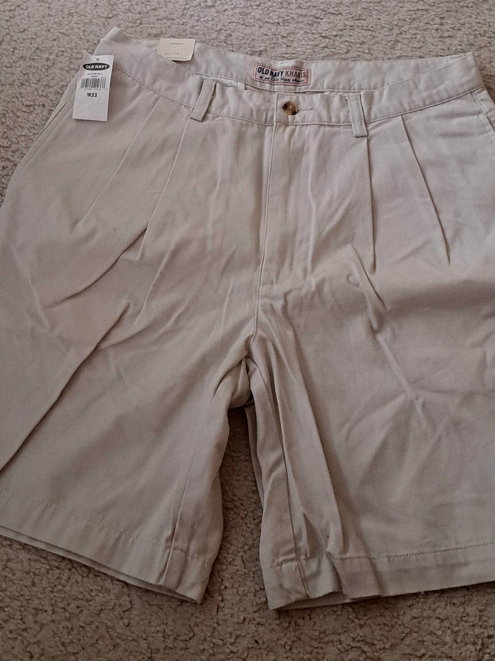 Old Navy Men's Flat Front Beige Shorts